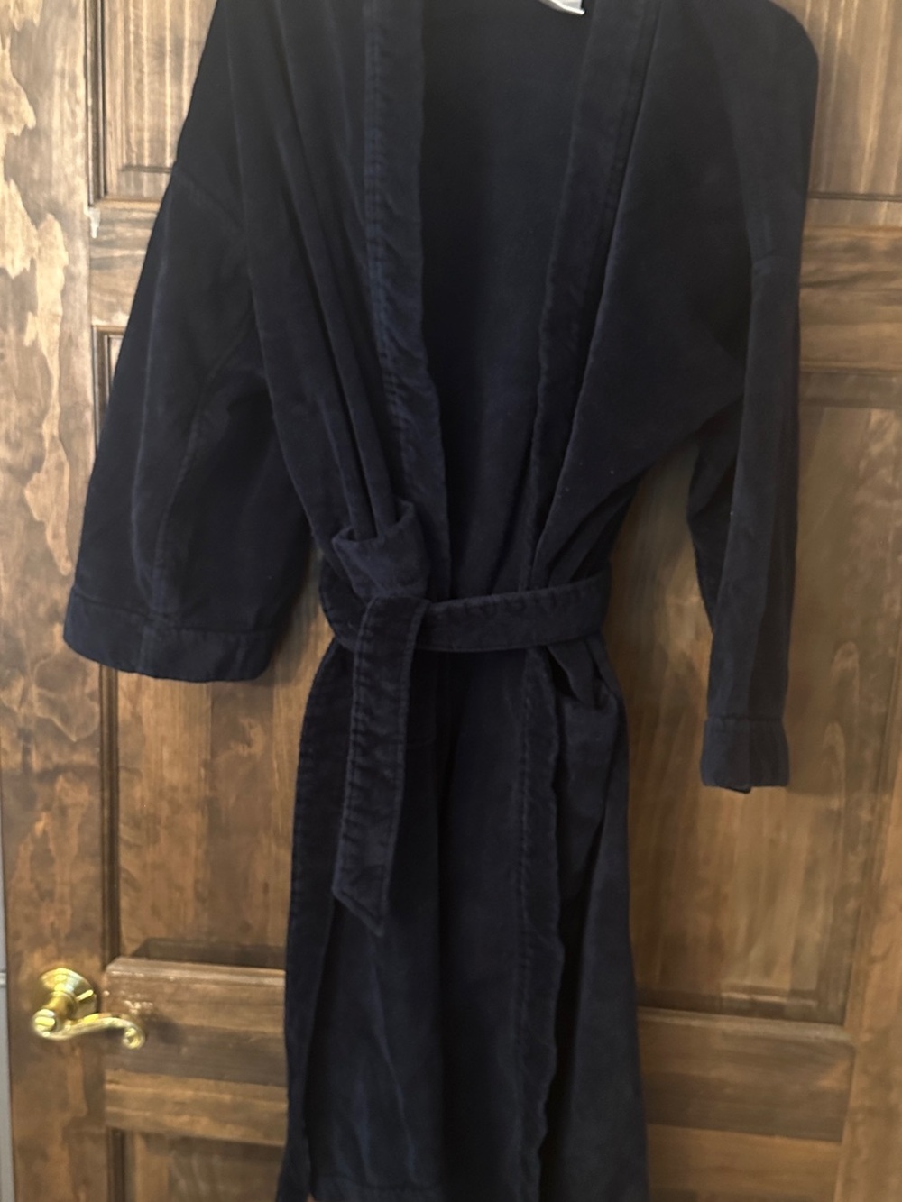 Mens George Navy Blue Terry Cloth Robe OS